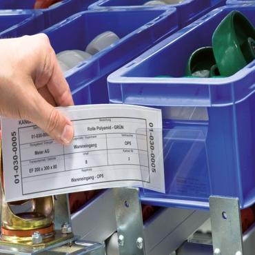 Kanban-Rechnungshalter mit Deckel, selbstklebend, abgewinkelt