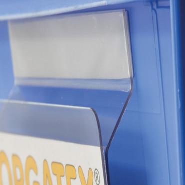 Kanban-Rechnungshalter mit Deckel, selbstklebend, abgewinkelt