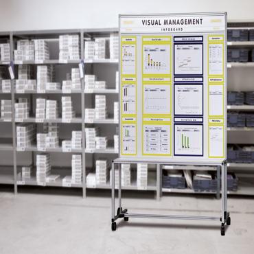 Visual Board - Info- Planungssystem Standboard 1000, Whiteboard